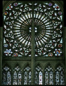 Gli Evangelisti e grisaille (rosone - interno) da French School