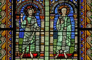 Finestra w5 raffigurante San Giovanni e San Giovanni Battista da French School