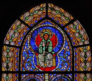 Finestra w5 raffigurante la Vergine Maria da French School