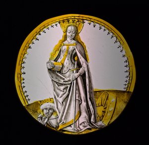 Finestra w66 raffigurante Santa Caterina da French School