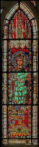 Finestra w7 raffigurante Carlo (il Grosso) da French School