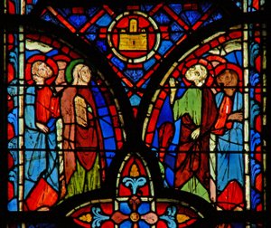 Donne sante e un gruppo di apostoli da French School