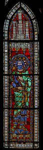 Finestra w9 raffigurante Carlo Martello da French School