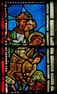 Finestra wXV raffigurante San Pietro taglia l