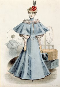 Donna in abito da viaggio, da Le Coquet, 1895