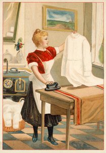 Donna che stira da French School
