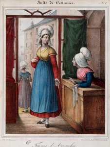 Donne di Avranches (Manche) - litografia