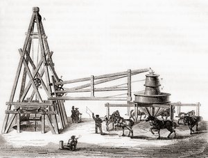 Lavoratori che Usano la Giostra e l