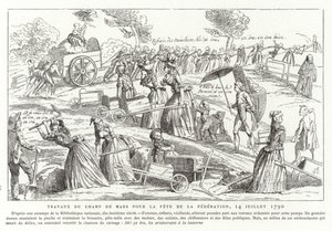 Lavori sul Campo di Marte in preparazione per la Festa della Federazione, Parigi, Rivoluzione Francese, 14 luglio 1790