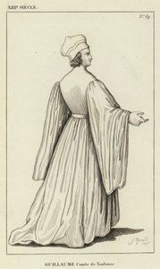 XIII secolo, Guglielmo, conte di Tolosa (incisione) da French School