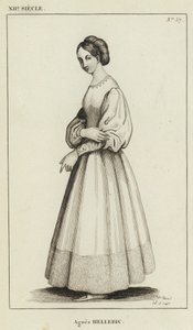 XII Secolo, Agnese Hellebic (incisione) da French School