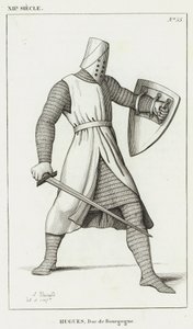 XII secolo, Ugo, duca di Borgogna (incisione)