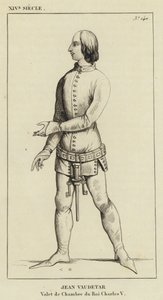 XIV secolo, Jean Vaudetar, valletto di camera del re Carlo V (incisione) da French School