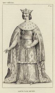 XIV Secolo, Luigi X il Testardo (incisione) da French School