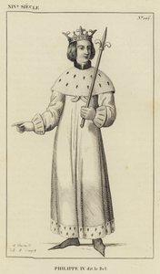 XIV secolo, Filippo IV detto il Bello (incisione) da French School