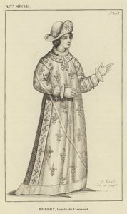 XIV secolo, Roberto, conte di Clermont (incisione) da French School