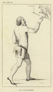XIV secolo, un falconiere da French School