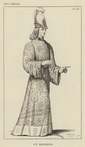 XIV secolo, Un Signore (incisione) da French School