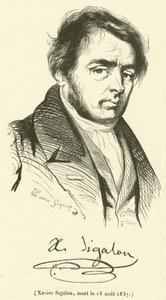 Xavier Sigalon, morto il 18 agosto 1837 (incisione)