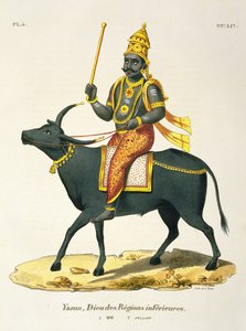 Yama, dio del mondo invisibile, inciso da C. de Motte (1785-1836)