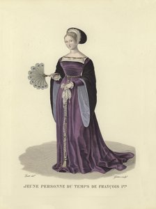 Giovane dama del tempo del re Francesco I di Francia da French School