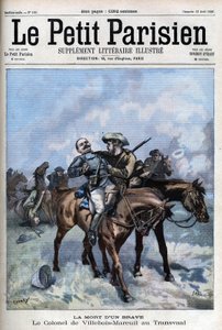 Morte del generale Villebois Mareuil durante la Guerra dei Boeri (1899-1902) - in "Le petit Parisien" da French School