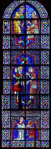 pellegrini e il donatore - Robert de Bérou da French School