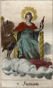 Rappresentazione della divinità Giunone, regina degli dei e del cielo, sorella e moglie di Giove. Da 
