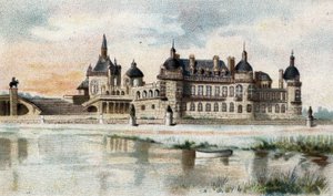 Vista del castello di Chantilly (Oise)