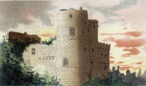 Veduta del castello di Clisson (Bassa Loira) da French School
