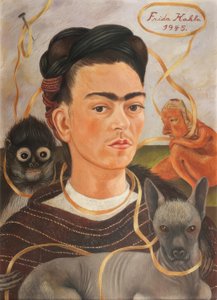 Autorretrato con changuito da Frida Kahlo
