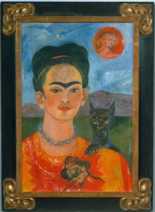Autoritratto con il ritratto di Diego sul petto... da Frida Kahlo