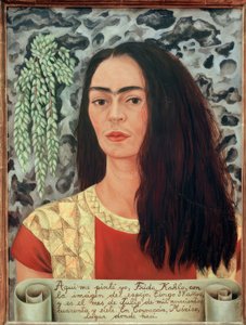 Autoritratto con capelli sciolti da Frida Kahlo