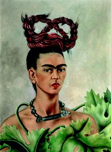Autoritratto con treccia da Frida Kahlo