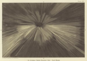 Una corona aurorale, dicembre 1894, schizzo a matita