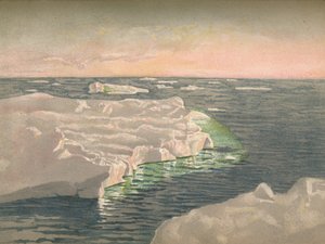 Al tramonto, 22 settembre 1893. Schizzo ad acquerello, 1893, 1897 da Fridtjof Nansen