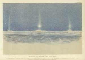 Chiaro di luna, 22 novembre 1893, schizzo a pastello da Fridtjof Nansen