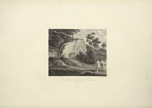 Roccia di Inti-Guaicu, disegnata da Koch, incisa da Dutterhoffer, illustrazione da 