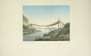 Ponte di corde vicino a Penipe, illustrazione da 