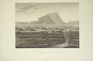Vulcano di Jorullo, disegnato da Gmelin, illustrazione da 