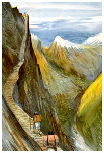 Il sentiero di Nerpani, Tibet, 1898 da Friedrich Arnold Brockhaus