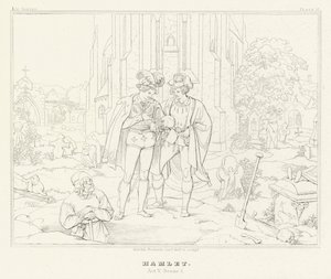 Amleto, Atto V, Scena 1 da Friedrich August Moritz Retzsch