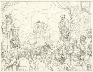 Illustrazione per il Faust di Goethe da Friedrich August Moritz Retzsch