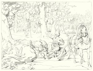 Illustrazione per Lied von der Glocke di Schiller, o La canzone della campana (incisione) da Friedrich August Moritz Retzsch