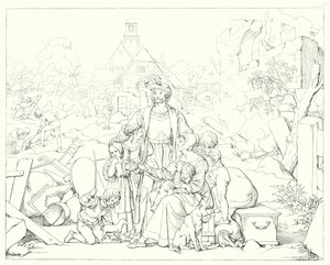 Illustrazione per Lied von der Glocke di Schiller, o Il canto della campana da Friedrich August Moritz Retzsch