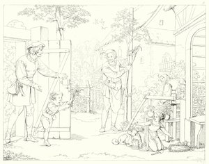 Illustrazione per Lied von der Glocke di Schiller da Friedrich August Moritz Retzsch