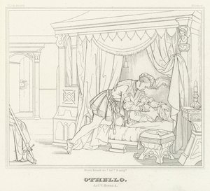 Otello, Atto V, Scena 2 (incisione) da Friedrich August Moritz Retzsch