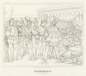 Otello, Atto V, Scena 2 da Friedrich August Moritz Retzsch