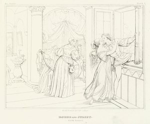 Romeo e Giulietta, Atto III, Scena 5 da Friedrich August Moritz Retzsch