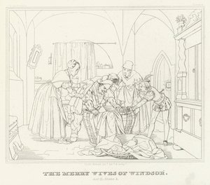 Le Allegre Comari di Windsor, Atto III, Scena 3 (incisione)